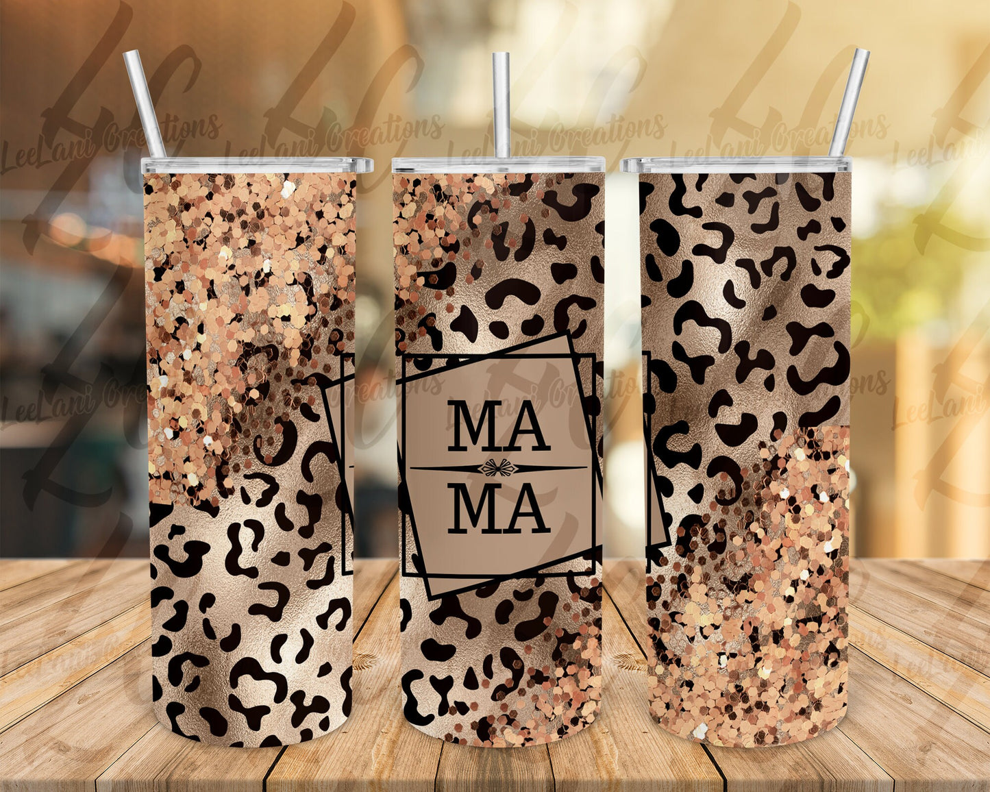 Mama Tumbler | Mama 20oz tumbler | Mother's Day Gift| Gold Glitter Tumbler