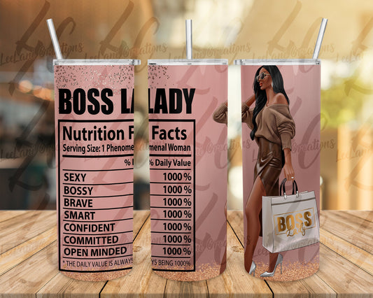 Girl Boss 20 oz Tumbler | Lady Boss Tumbler | 25oz Tumbler | Boss Bae Tumbler |Fly Girl Tumbler