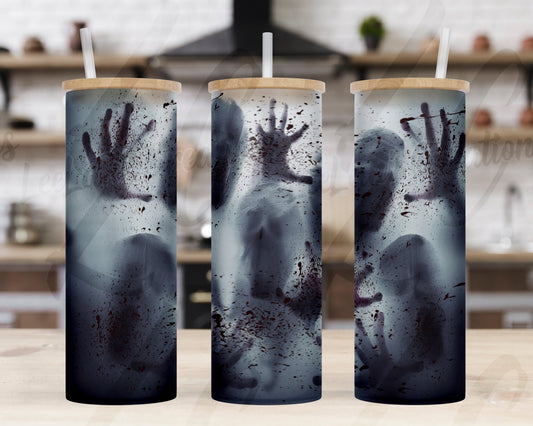 Spooky Ghost Tumbler | Creepy Cup Tumbler| Frosted Halloween 20oz Tumbler | Custom Tumbler | Personalized Tumbler