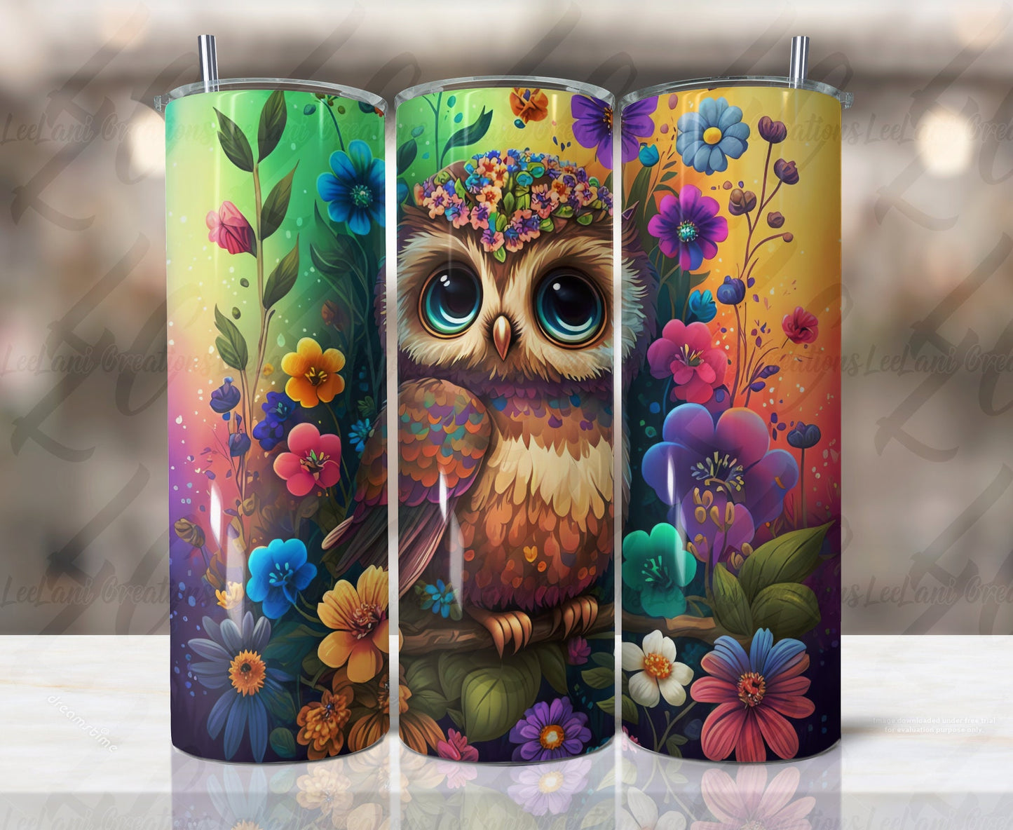 Watercolor Owl Tumbler | 20oz Tumbler| Cute Owl Tumbler