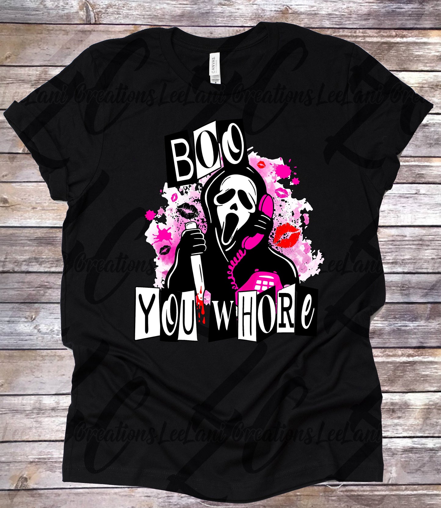 Ghost Face Boo You Horror Tee Shirt | Halloween Tee | Boo You Whore